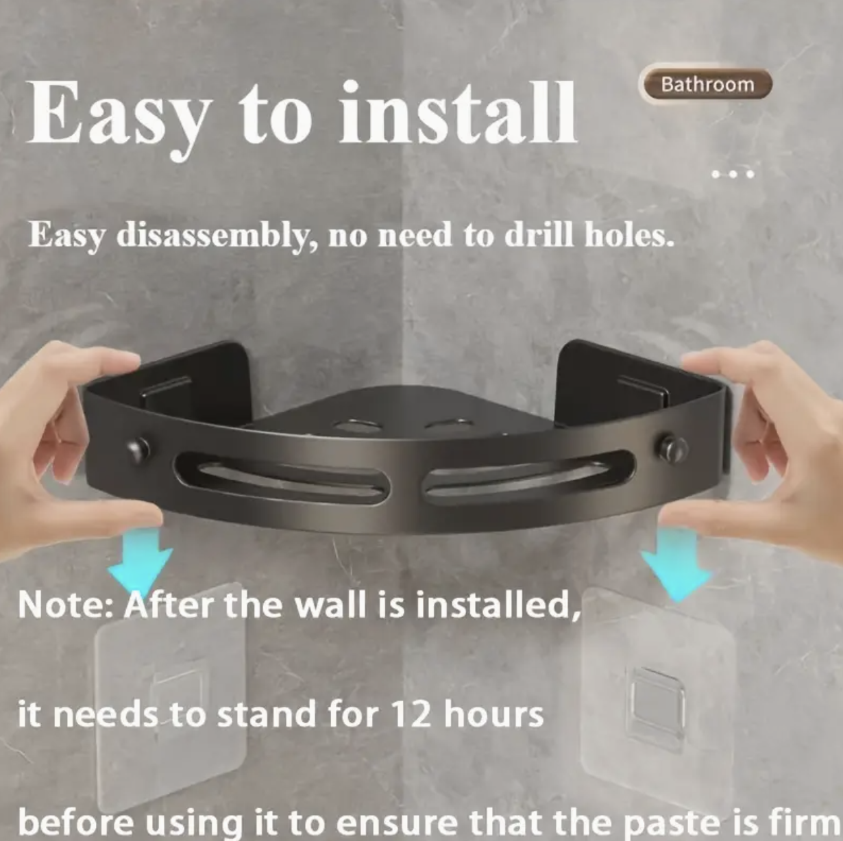 Corner Bathroom Shelves - Image 3